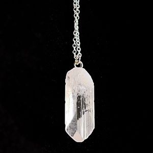 Genuine Danburite Crystal Pendant Necklace!